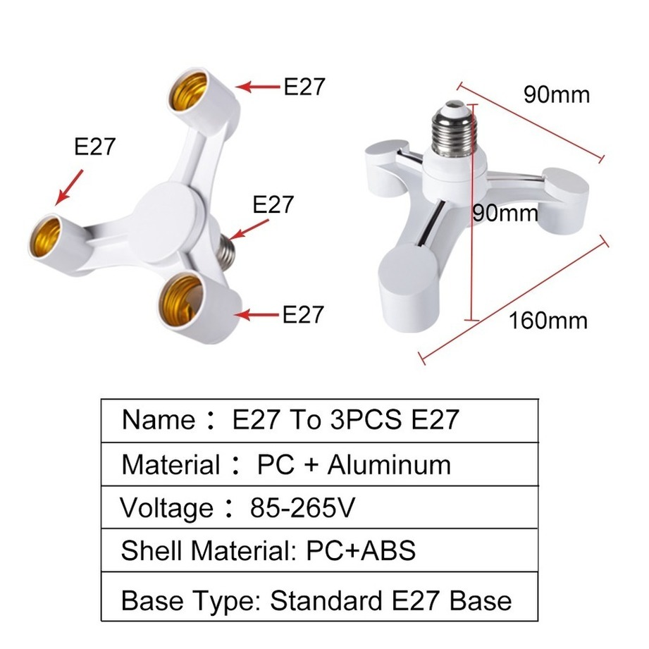 전구 소켓 3In1 E27 ~ E27 확장 LED 램프 - Photography Bulb 리뷰 및 가격