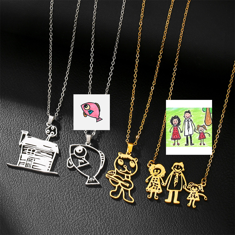 DIY 맞춤형 로고 어린이 그림 펜던트 목걸이, 개인  - Photographic Memory 리뷰 및 가격