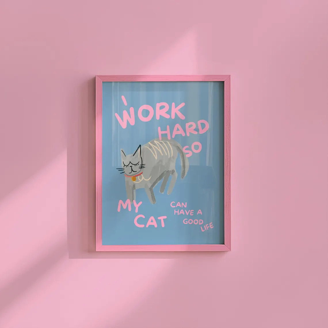 유머러스한 고양이 애호가를 위한 벽 장식 - 빨간색 목 - Photography Art 리뷰 및 가격