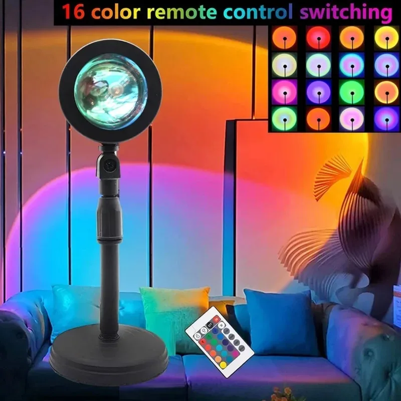 16색 일몰 램프, RGB 무드 조명, 플로어 조명,  - Photography Bulb 리뷰 및 가격